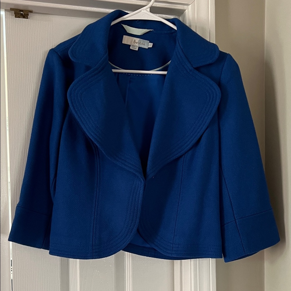 Boden Cobalt Blue Women's Cropped Jacket - 8